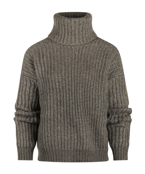 Fisherman Women's Alpaca-Merino Turtleneck | Brown