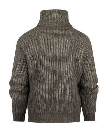 Fisherman Women's Alpaca-Merino Turtleneck | Brown