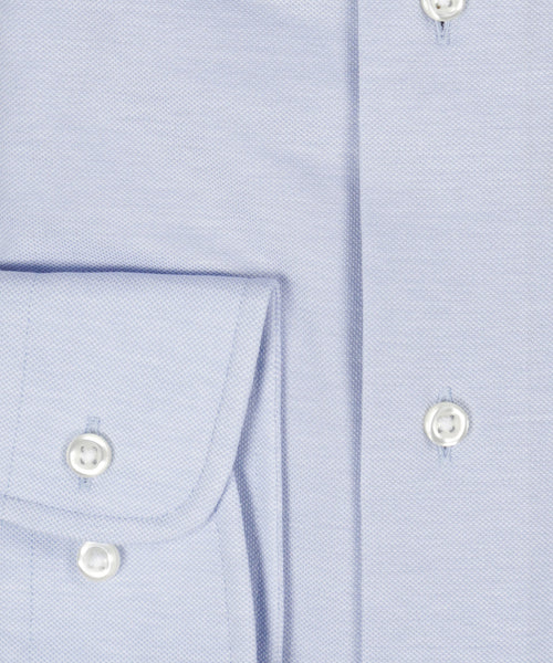 Viyella Knitted Pique Shirt | Blue