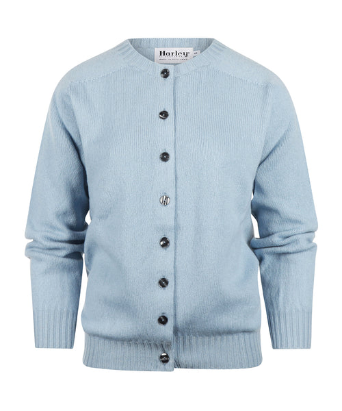 Harley of Scotland Women's Button Cardigan | Blue