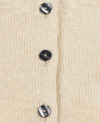 Harley of Scotland Women's Button Cardigan | Beige