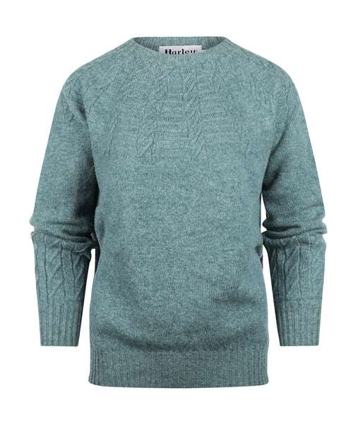 Harley of Scotland Women's Crew Neck Sweater | Green