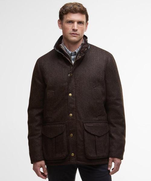 Barbour Hereford Tweed Wool Jacket | Brown