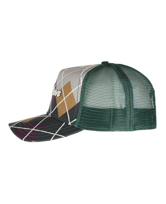 Stetson Argyle Check Trucker Pet | Grey