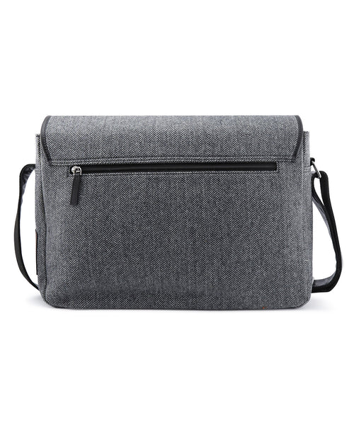 Laptop Bag Tweed with Leather | Black