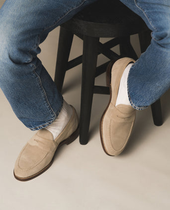 Loake Imperial Penny Loafer Suede | Beige