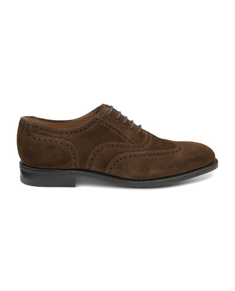Loake 302 Full Brogue Suede | Brown
