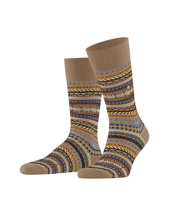 Burlington Fair Isle Sok | Bruin