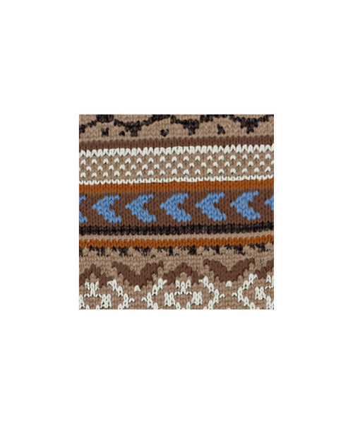 Burlington Fair Isle Sock | Brown