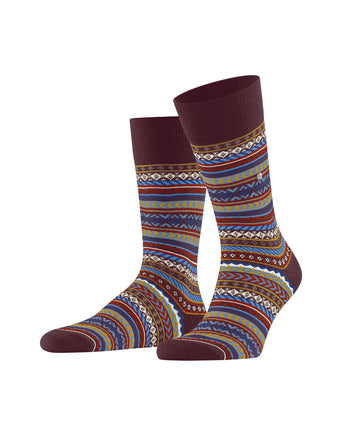 Burlington Fair Isle Sok | Rood