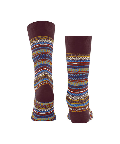 Burlington Fair Isle Sock | Red
