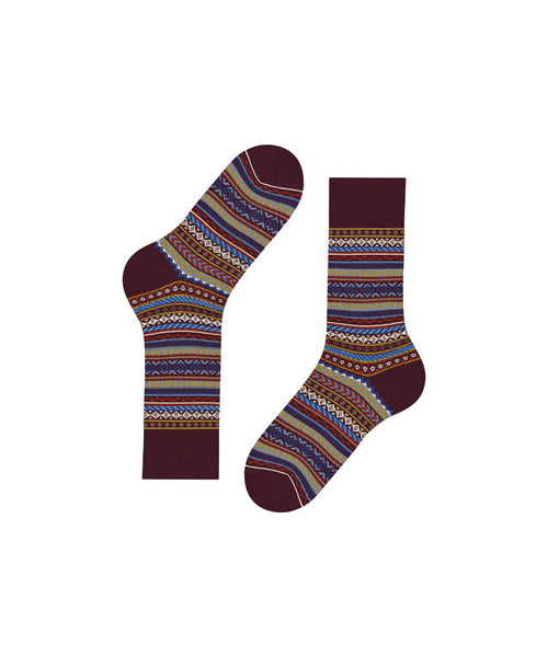 Burlington Fair Isle Sock | Red