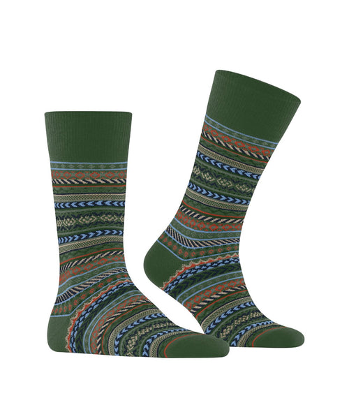 Burlington Fair Isle Sock | Green