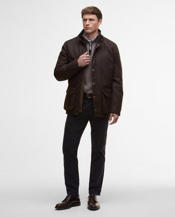 Barbour Hereford Tweed Wool Jacket | Brown