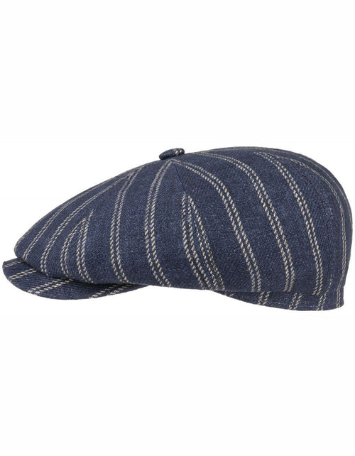 Hatteras Cap with Stripes | Denim Blue