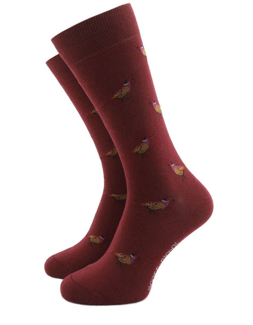 Organic cotton men's socks | Bordeaux Red