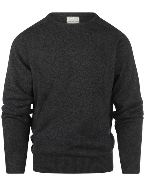 Pullover Lamswol ronde hals | Navy/Seaweed