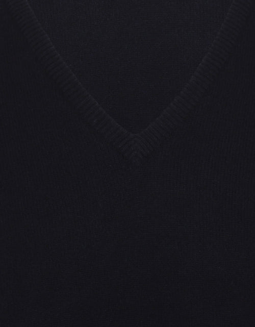 William Lockie Pullover Lamswol V-hals | Navy