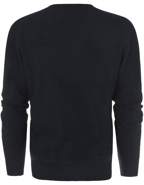 William Lockie Pullover Lamswol V-hals | Oxford Blue