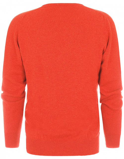 William Lockie Pullover Lambswool V-neck | Inferno