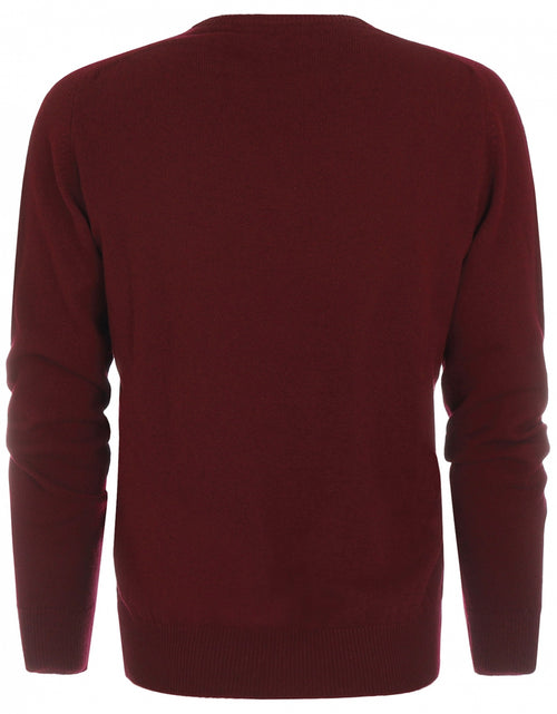 William Lockie Pullover Lamswol V-hals | Bordeaux