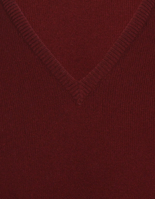 William Lockie Pullover Lamswol V-hals | Bordeaux