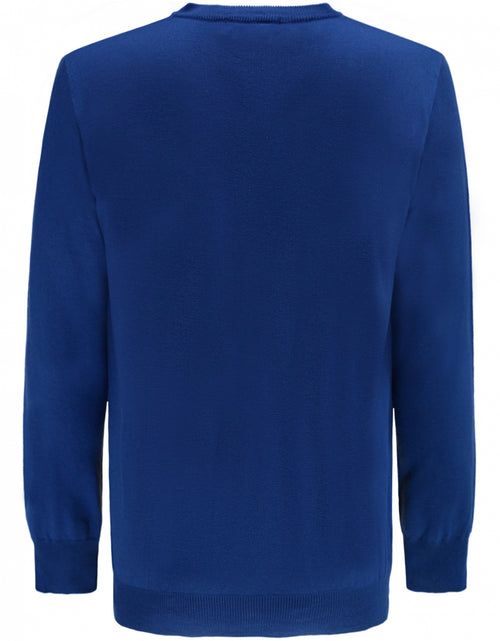 Pullover merino wol v-hals | Kobalt