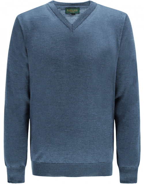 Pullover merino wol v-hals | Bleu Mix