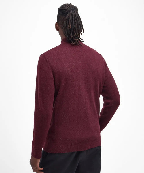 Tisbury High Zip Sweater | Bordeaux Red
