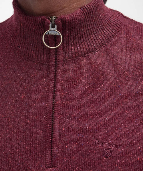 Tisbury High Zip Sweater | Bordeaux Red