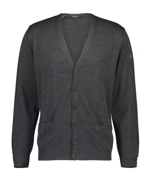 Button Cardigan Classic Merino Wool | Charcoal