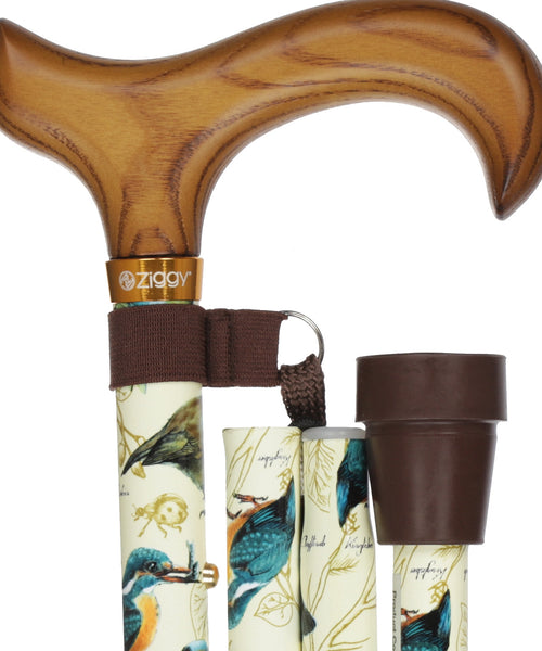 Folding Walking Stick | Garden Birds