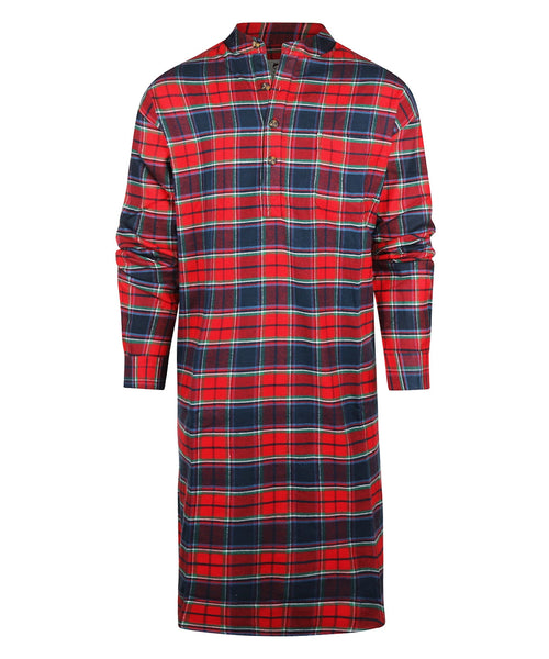 Nachthemd Klassiek flannel | Rood