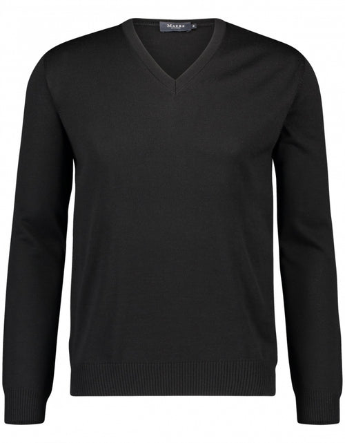 Pullover Merino wol v-hals | Zwart