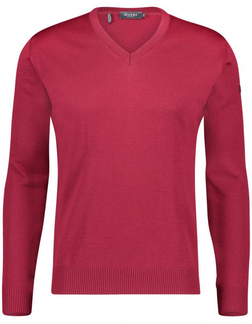 Pullover Merino wol v-hals | Bordeaux