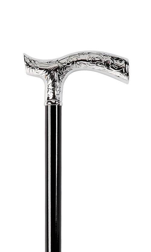 Collectors Walking Stick | Patterned Chrome