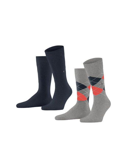 Everyday Argyle Mix 2-Pack Heren Sokken | Grijs