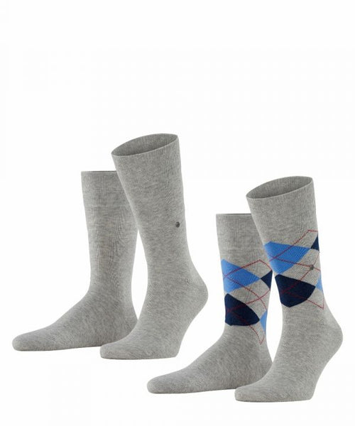 Everyday Argyle Mix 2-Pack Men's Socks | Grey