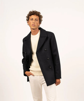 Peacoat Galion double breasted | Navy Blauw