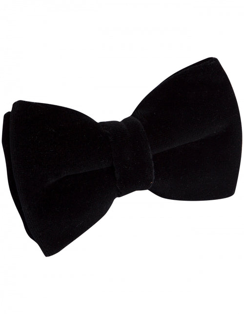 Fluweel velour bowtie | Zwart