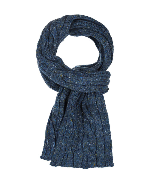 Irish Wool Scarf | Denim Blue