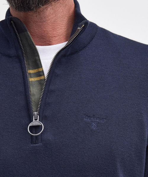 Barbour Cotton Half Zip Pullover | Navy Blue