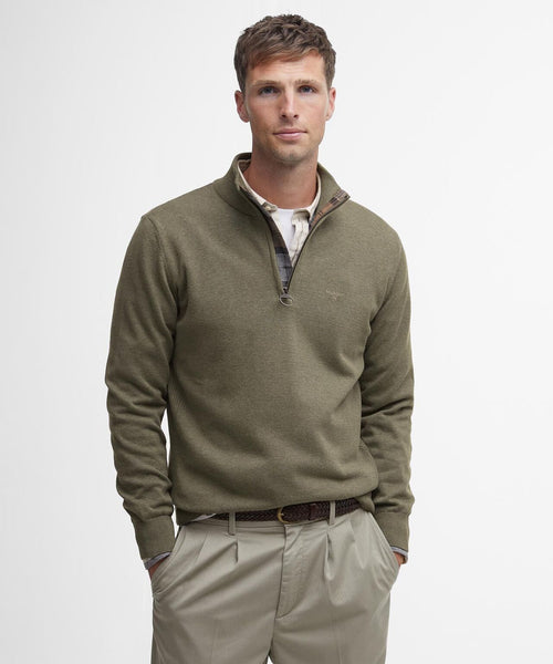 Barbour Cotton Half Zip Pullover | Green