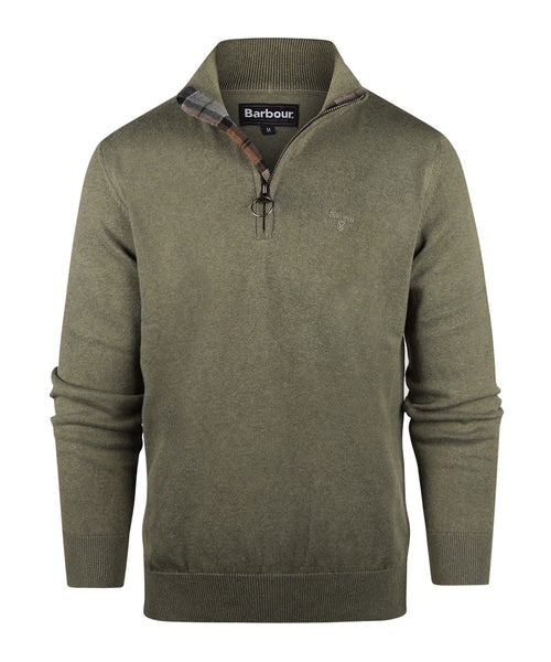 Barbour Cotton Half Zip Pullover | Groen