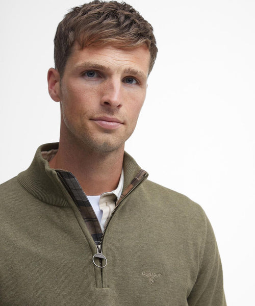 Barbour Cotton Half Zip Pullover | Green