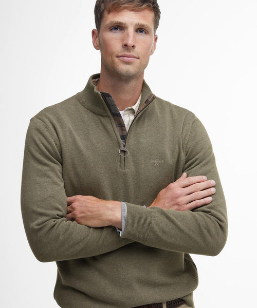 Barbour Cotton Half Zip Pullover | Green