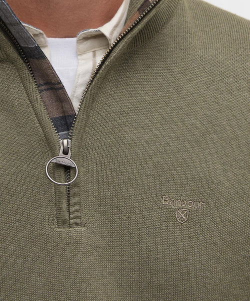 Barbour Cotton Half Zip Pullover | Green