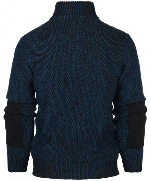 Pullover met rits | Blauw