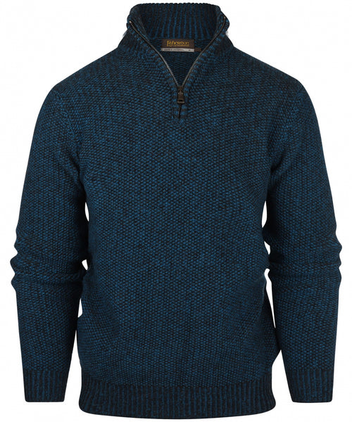 Pullover met rits | Blauw