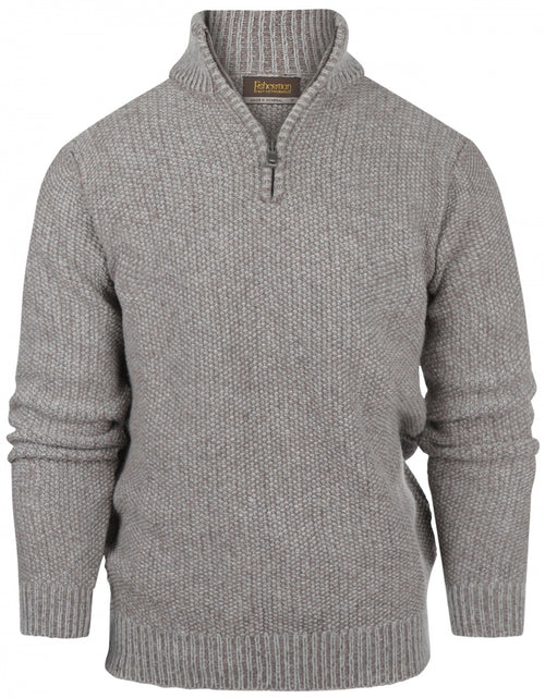 Pullover met rits | Beige